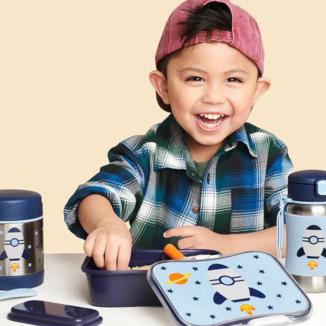 Skip Hop Lunchbox Rocket Spark Style - 4-delig Blauw