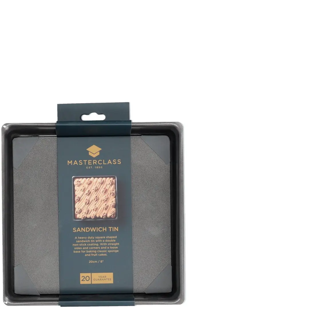 Masterclass Vierkant Sandwichblik 20cm - Antiaanbaklaag - afbeelding 6 van 6