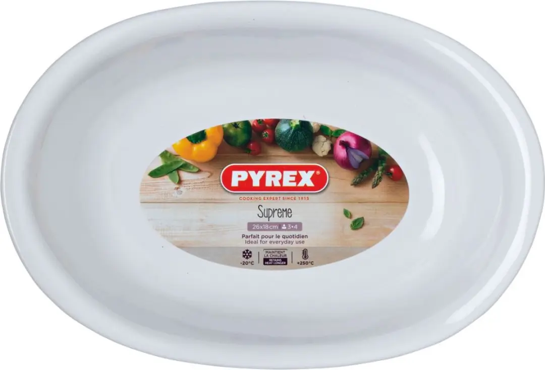 PYREX Supreme Ovenschaal 1.7L - 26x18cm - Wit