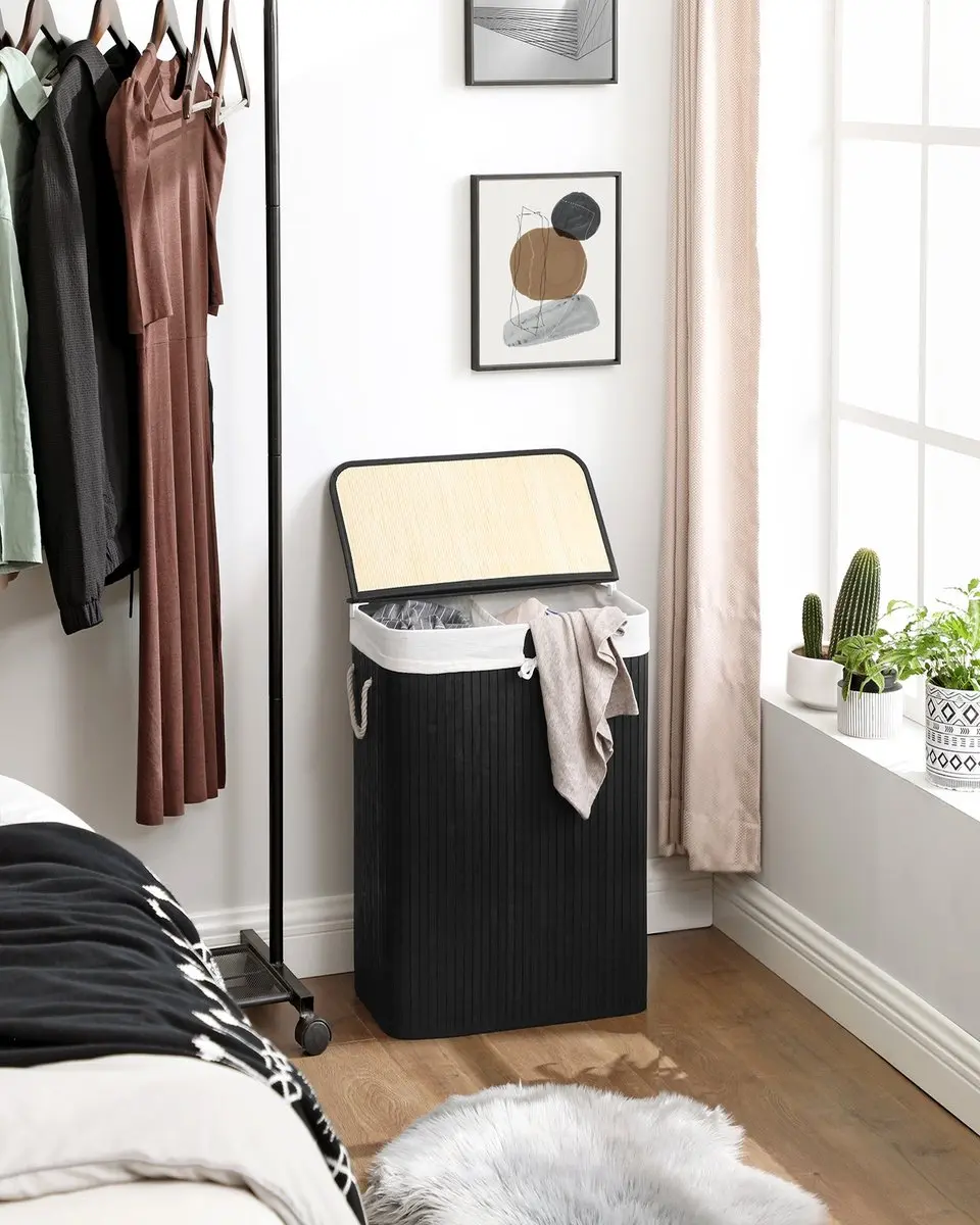 Songmics LCB64BKV1 Wasmand Opvouwbaar 100L - Zwart