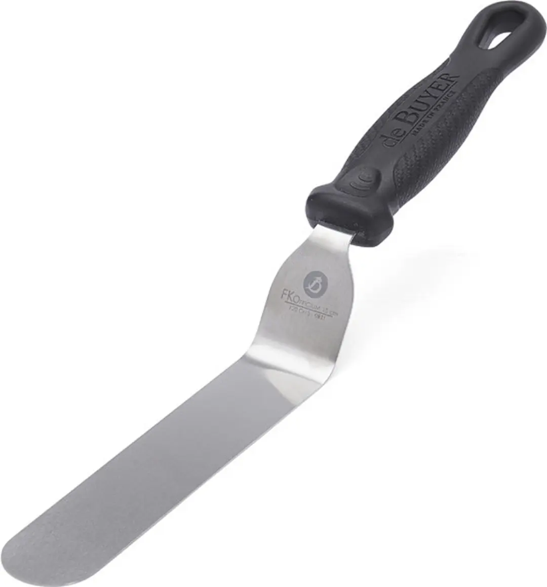 DeBuyer FKOfficium Spatel Gebogen 15cm - Zilver/Zwart