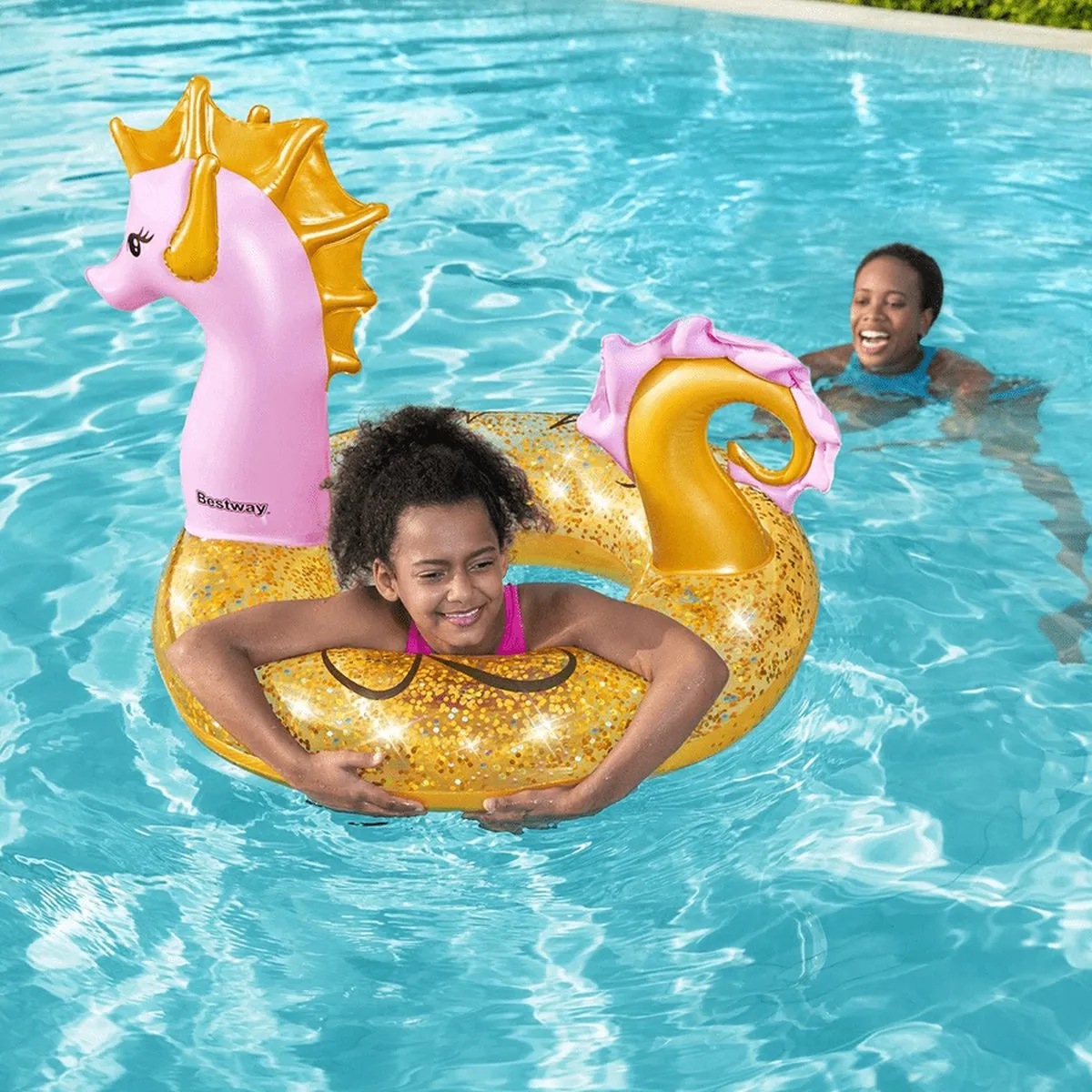 Bestway Seahorse Opblaaszwembad 115x104cm - Wit