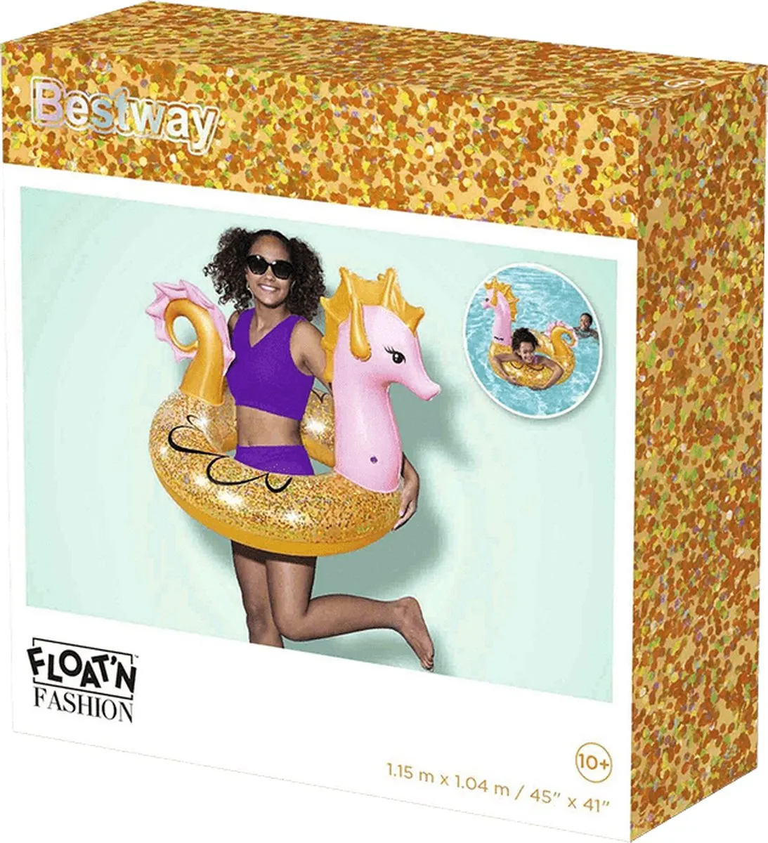 Bestway Seahorse Opblaaszwembad 115x104cm - Wit - afbeelding 6 van 6