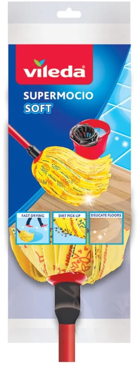 Vileda Super Mocio+ Steel Soft Geel