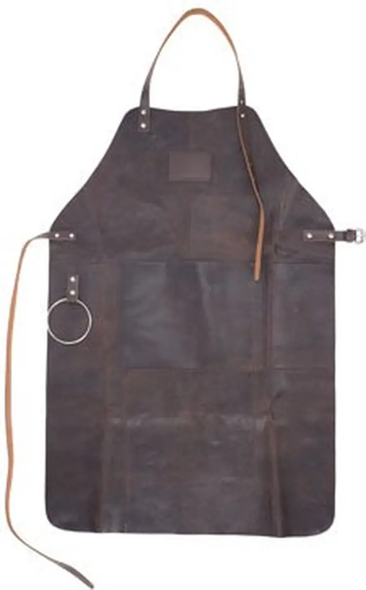 Cosy&Trendy Lederen Schort - 87x61cm Donkerbruin