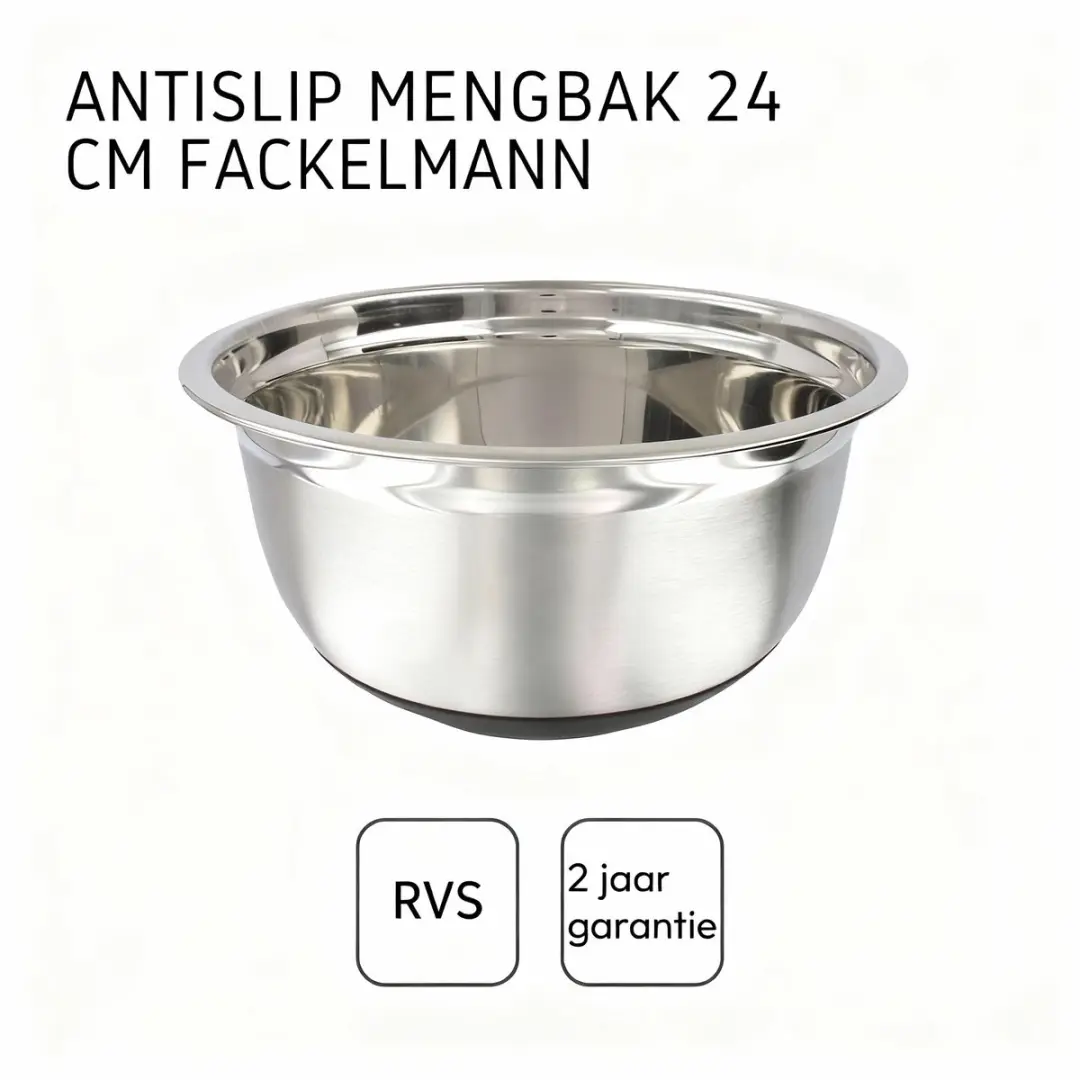 Fackelmann Basic Mixkom 24cm - Roestvrij staal
