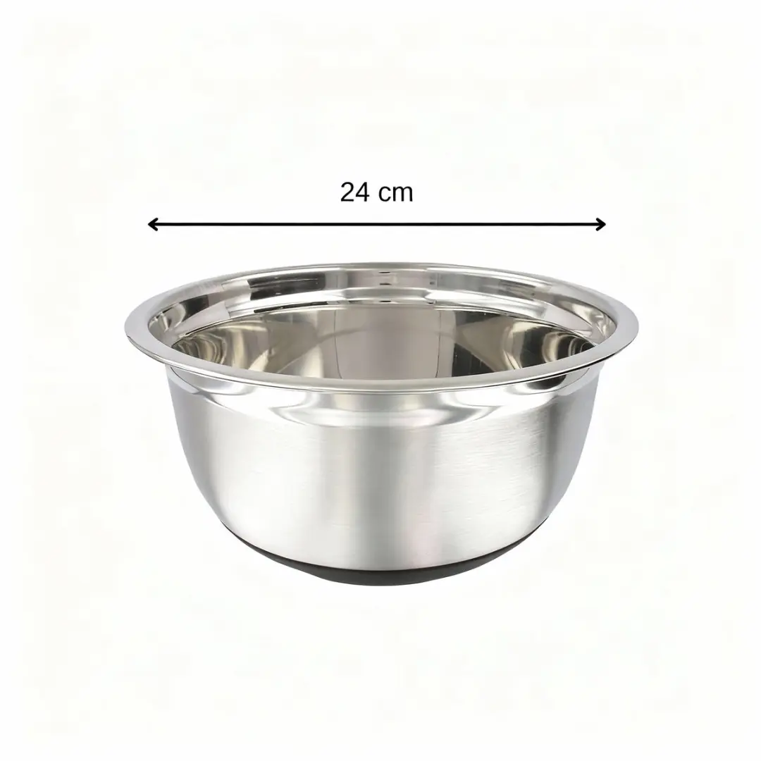 Fackelmann Basic Mixkom 24cm - Roestvrij staal