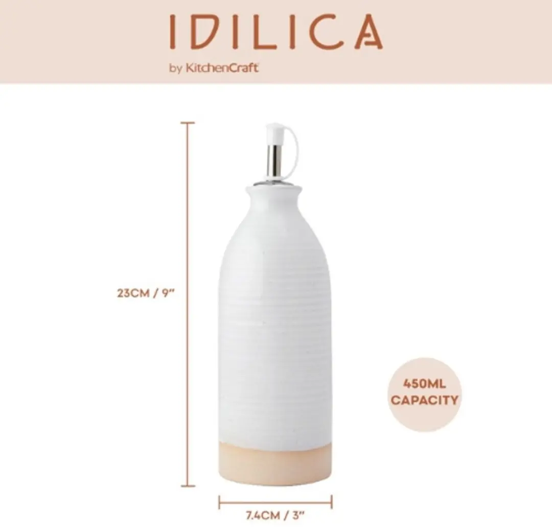 KitchenCraft Idilica Olie- en Azijnflessen Set 2 Stuks - 450ml - afbeelding 6 van 6