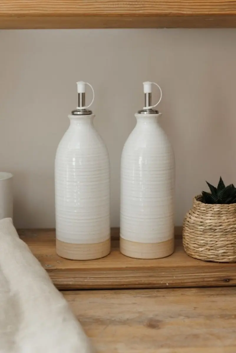 KitchenCraft Idilica Olie- en Azijnflessen Set 2 Stuks - 450ml