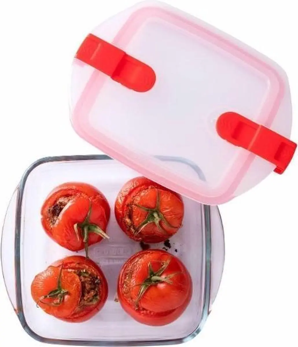 PYREX Cook & Heat Vierkante Schaal Set 3 Stuks - 3L