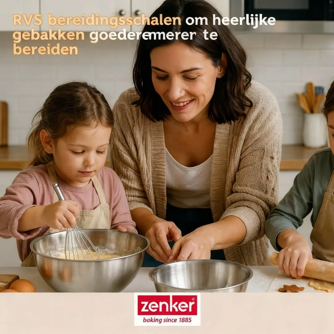 Zenker Bakset met Springvorm 18,5cm - 2 Mengkommen & Spatel - Grijs