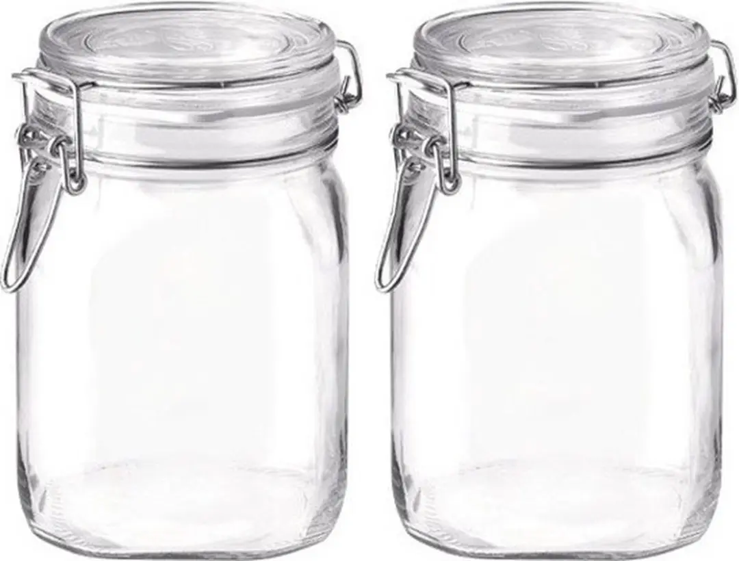 Bormioli Rocco Weckpotten 1L - 2 Stuks - Transparant
