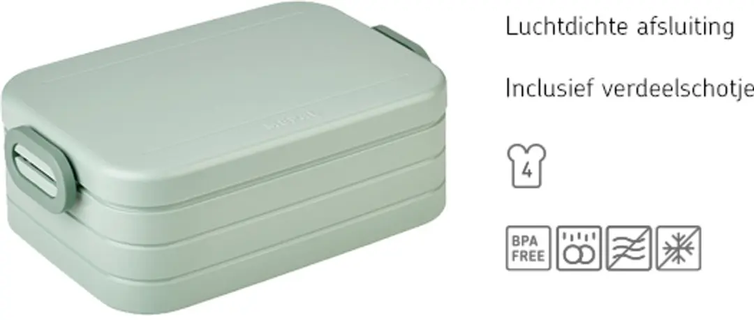 Mepal Lunchbox Midi Nordic Blue - 2 Vakken