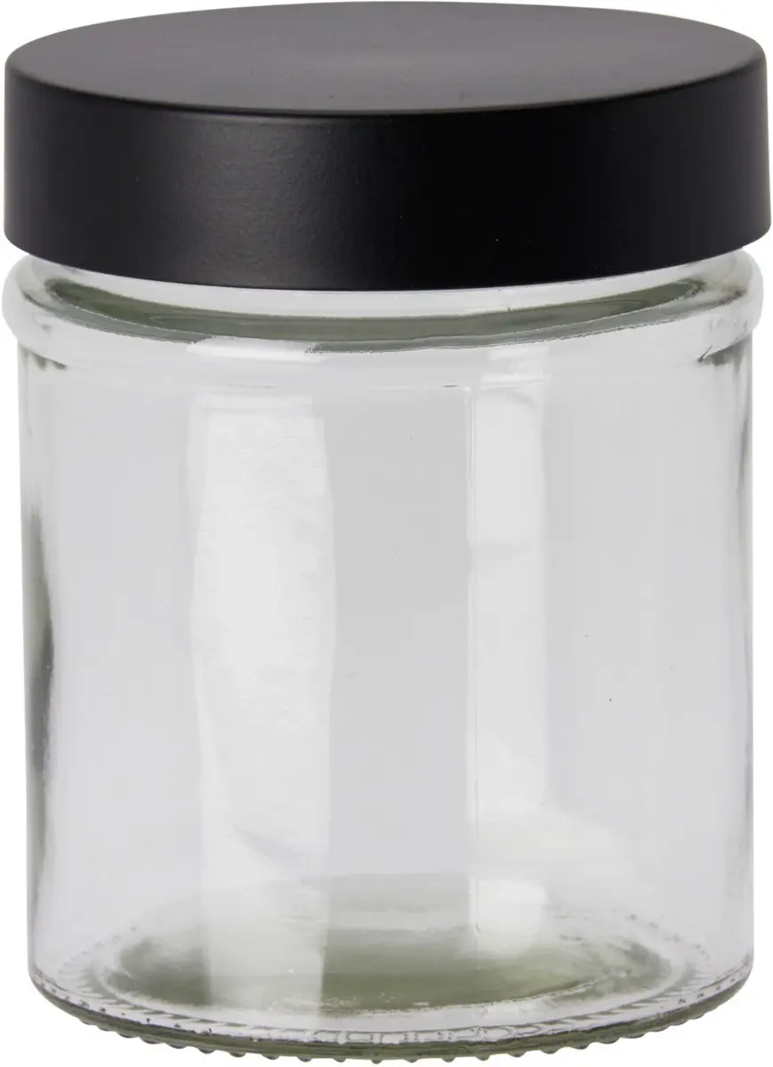 Excellent Houseware Kruidenpotjes 18-delig 300ml - Glas met RVS deksel