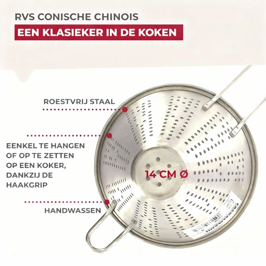 Fackelmann Conische Chinese Wok 14cm - Roestvrij staal