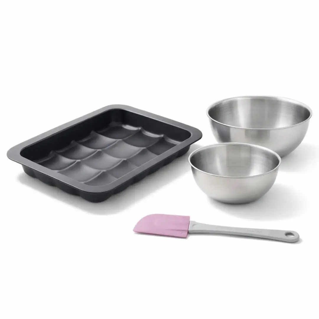 Zenker Set Mini Broodjesbakvorm 36x27cm - 12 Stuks - Zwart