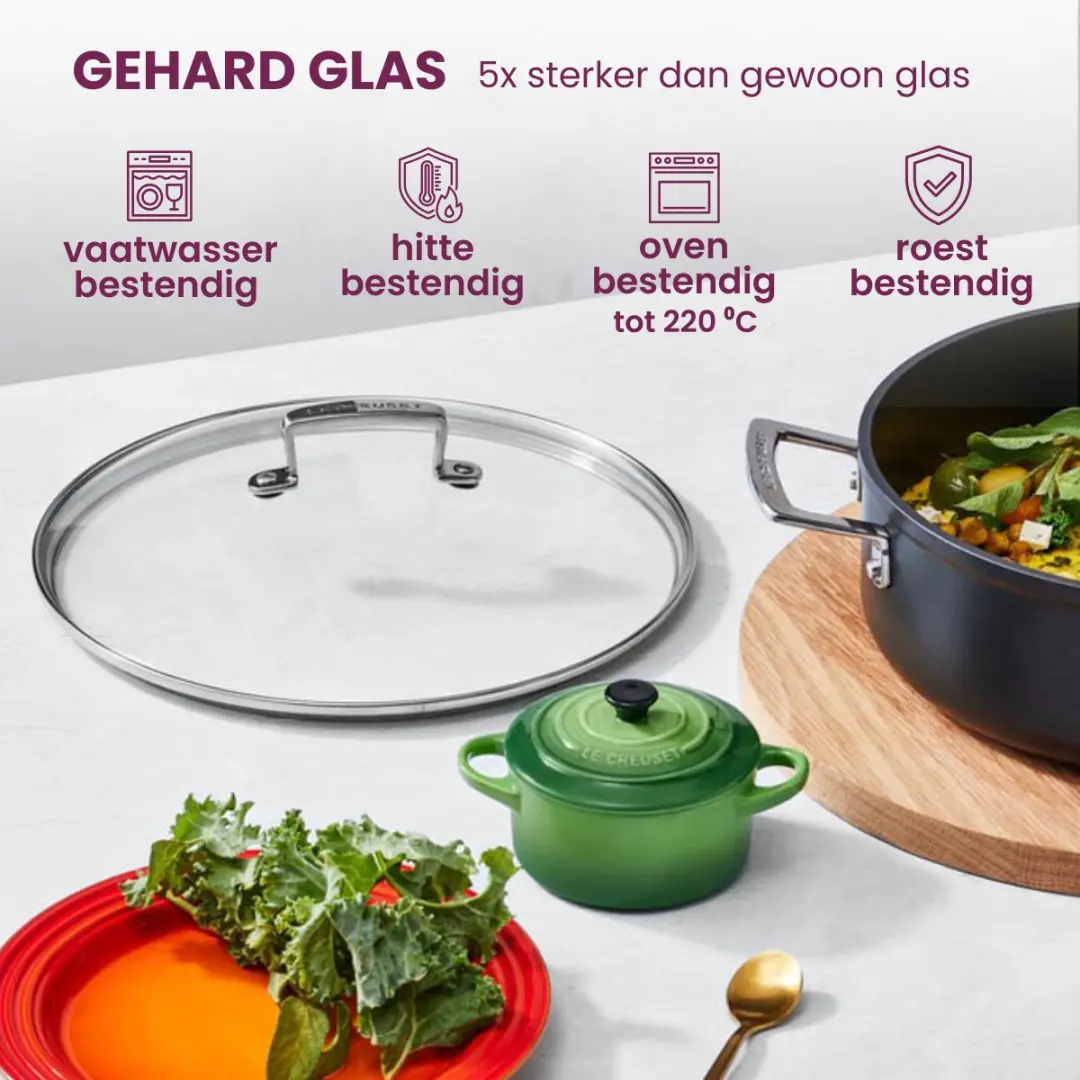 Le Creuset Glazen Deksel 26cm - Transparant
