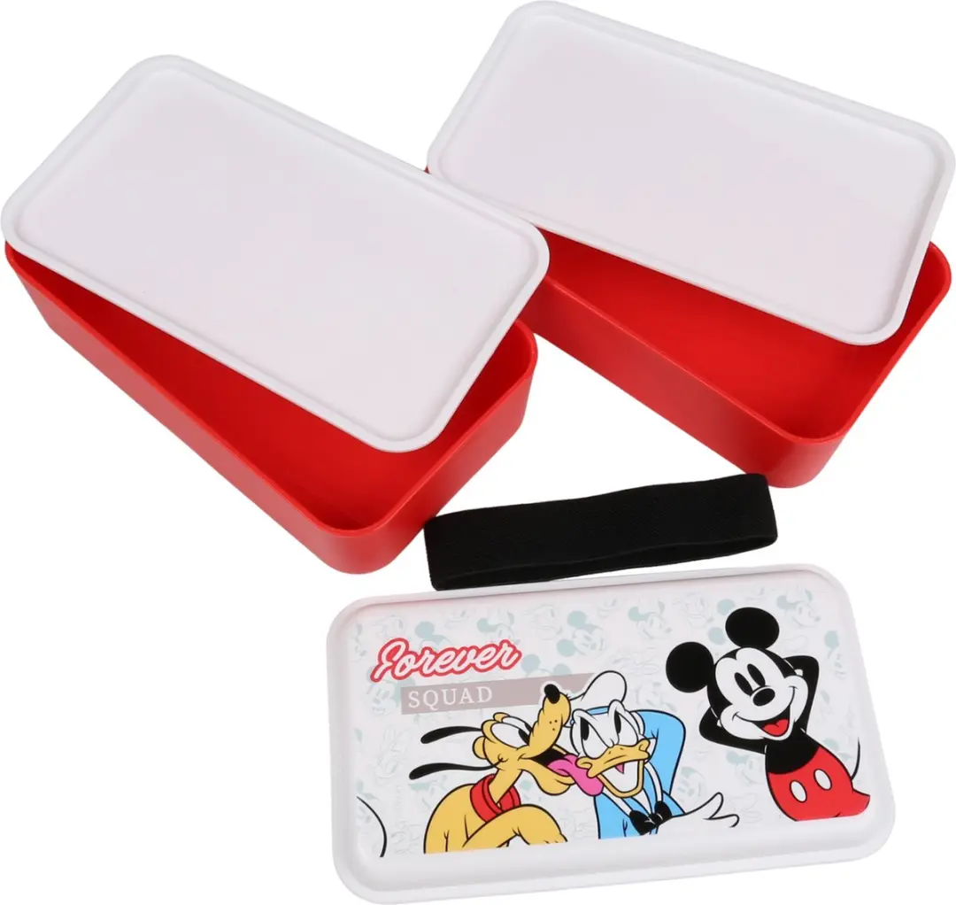 Disney Mickey Mouse Broodtrommel 2-delig - 0,4L - Rood - afbeelding 4 van 5