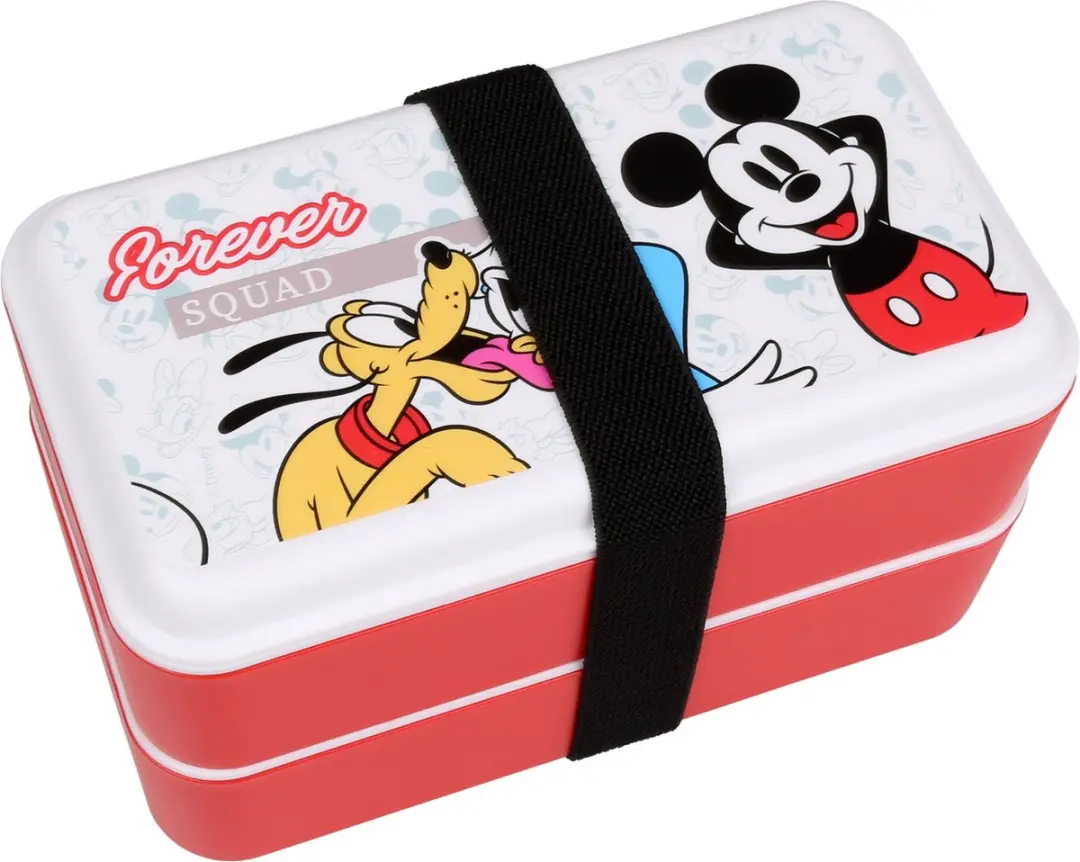 Disney Mickey Mouse Broodtrommel 2-delig - 0,4L - Rood - afbeelding 5 van 5