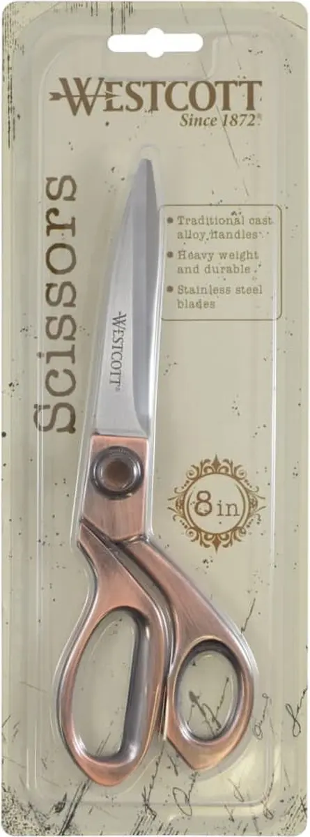 Westcott Vintage Stijl Schaar 200mm - Koper - afbeelding 6 van 6