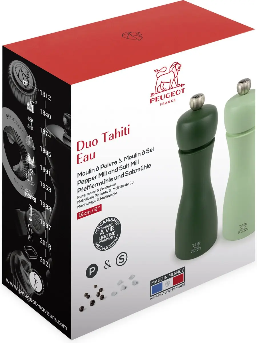 Peugeot Tahiti Peper- en Zoutmolen Duo 15cm - Mos & Munt