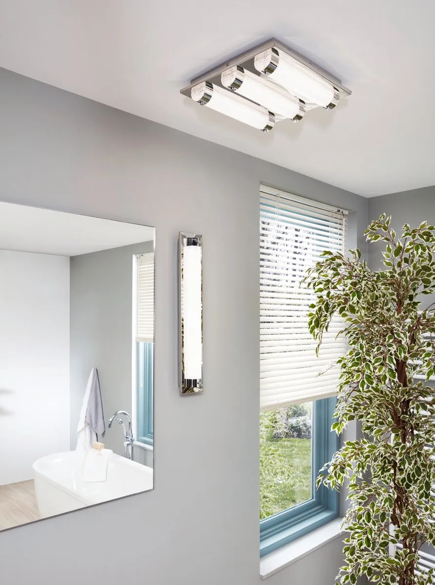 Eglo Tolorico LED Plafondlamp 57cm - Chroom - afbeelding 6 van 6