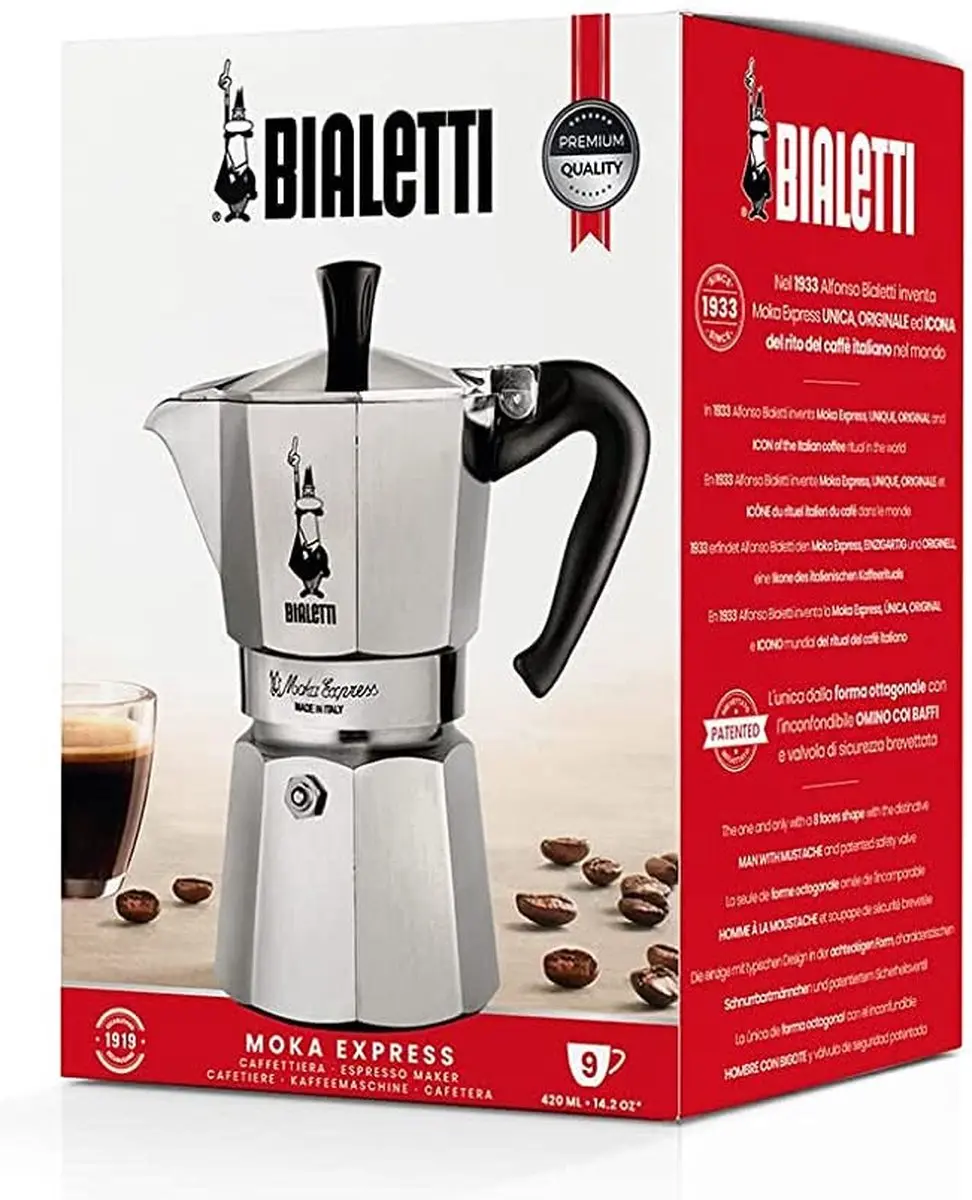 Bialetti Moka Express 12 Kops Espressopot 670ml - Zilver - afbeelding 6 van 6