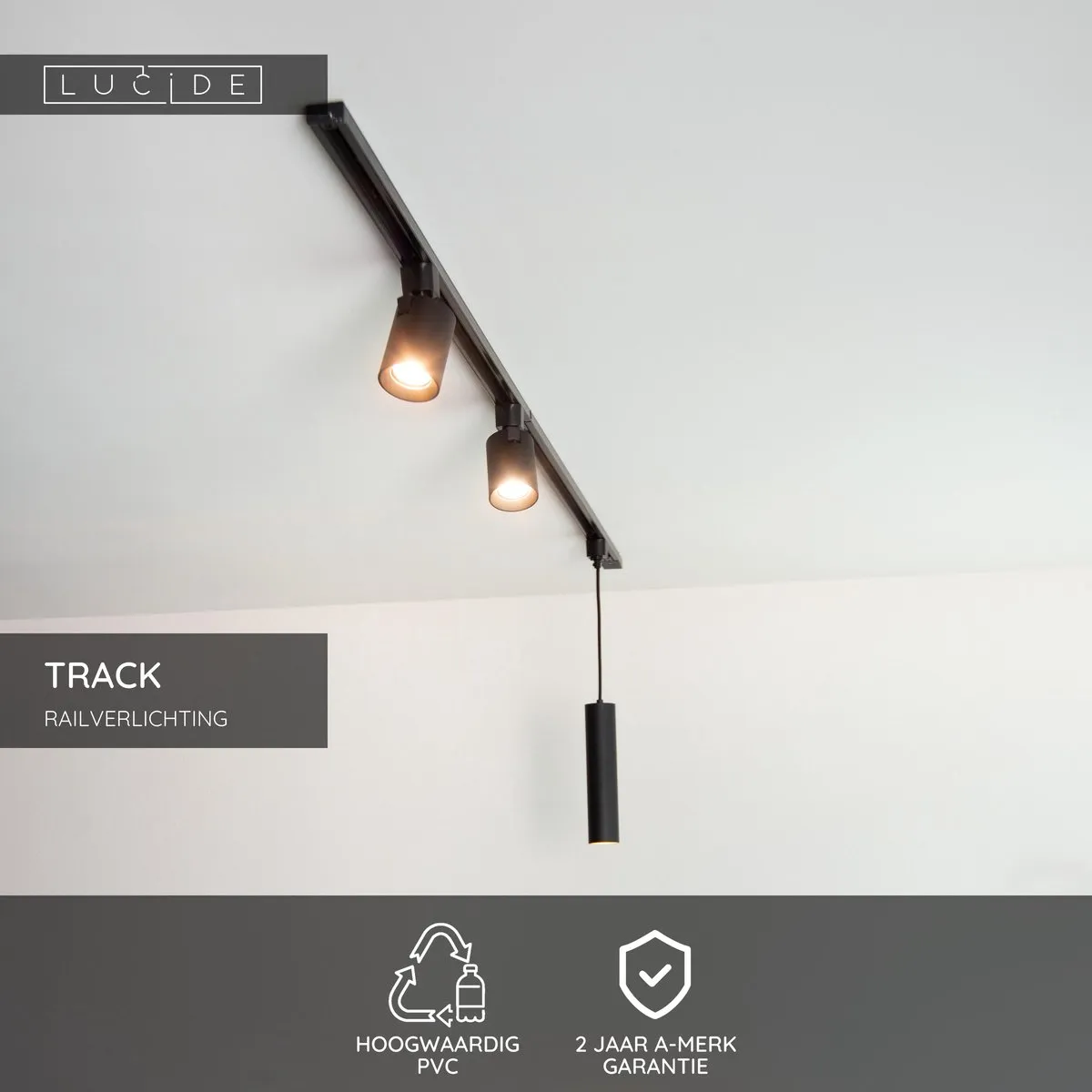 Lucide TRACK Startvoeding 1-fase Railverlichting - Zwart