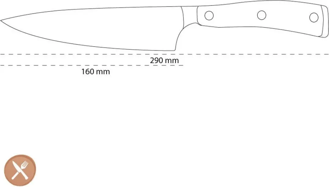 Wüsthof Classic Ikon Koksmes 16cm - Zwart
