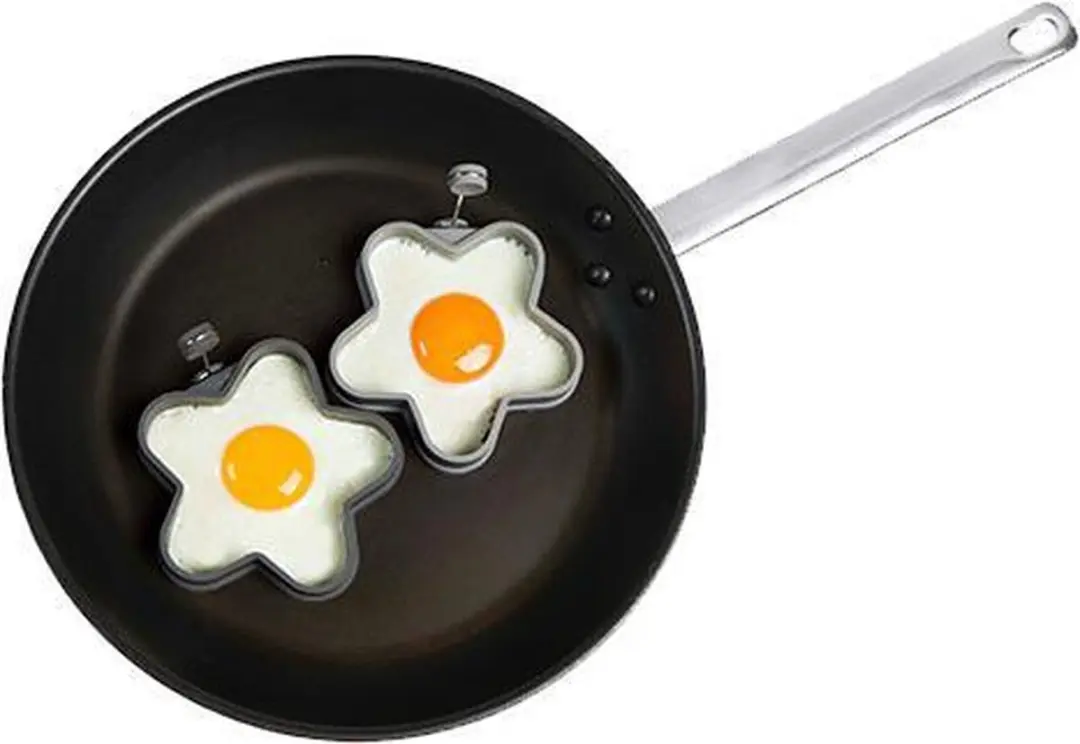 Lurch Ei- en Pannenkoekenvorm Siliconen/RVS - Ø12cm - 2 Stuks - afbeelding 3 van 4