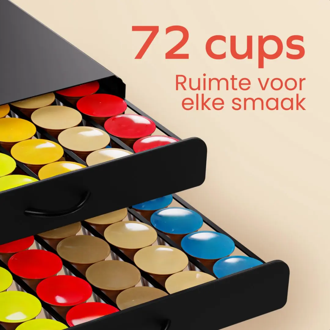 KitchenBrothers KB1004191 Capsulehouder Dolce Gusto - 72 Cups - Zwart