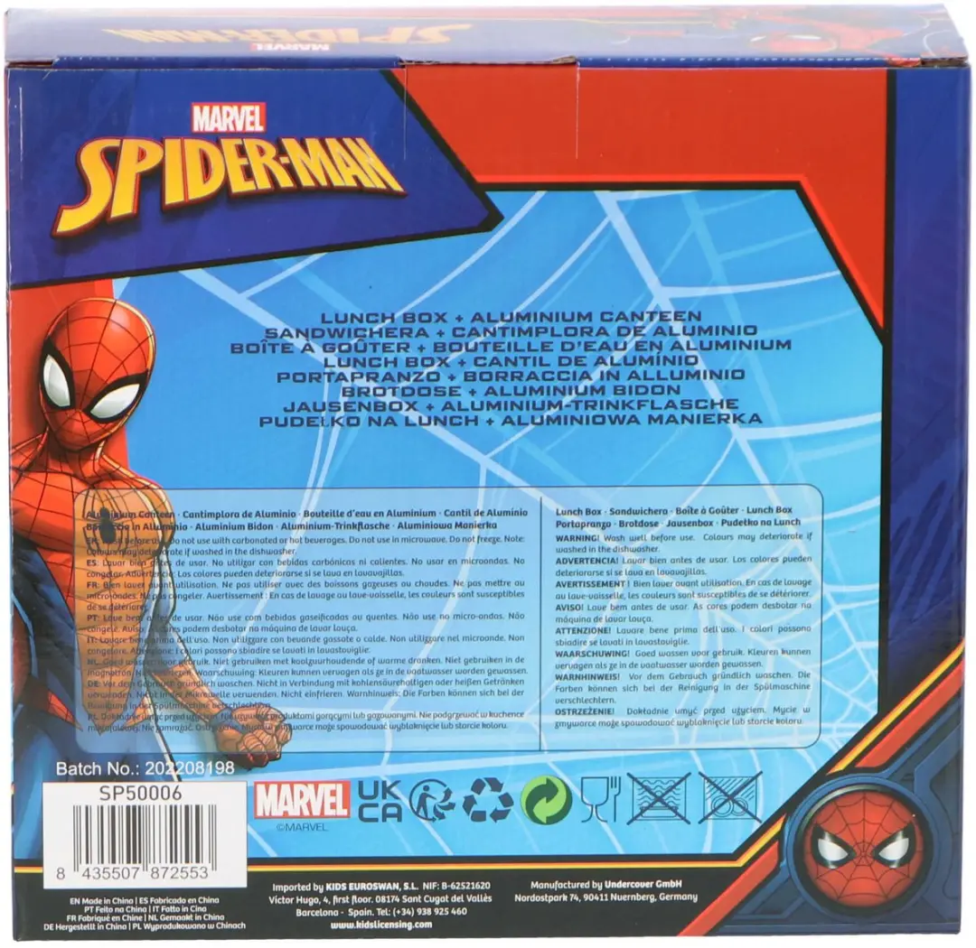 Marvel Spider-Man Lunchboxset 2-delig - 500ml - Rood