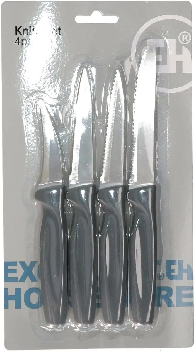Excellent Houseware Messen Set 4-delig - Grijs