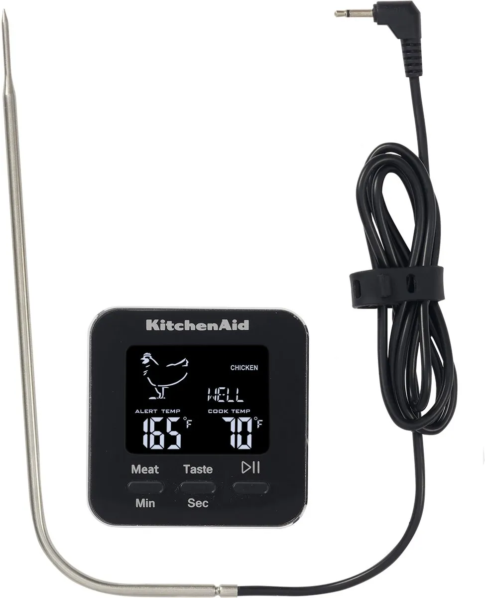 KitchenAid Digitale Keukenthermometer met Timer en Inschuifbare Ovenvoeler