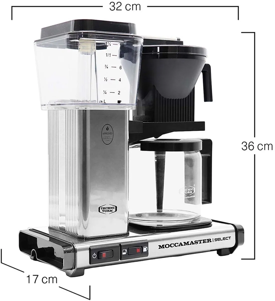 Moccamaster KBG Select Filterkoffiezetapparaat - 10 Kopjes