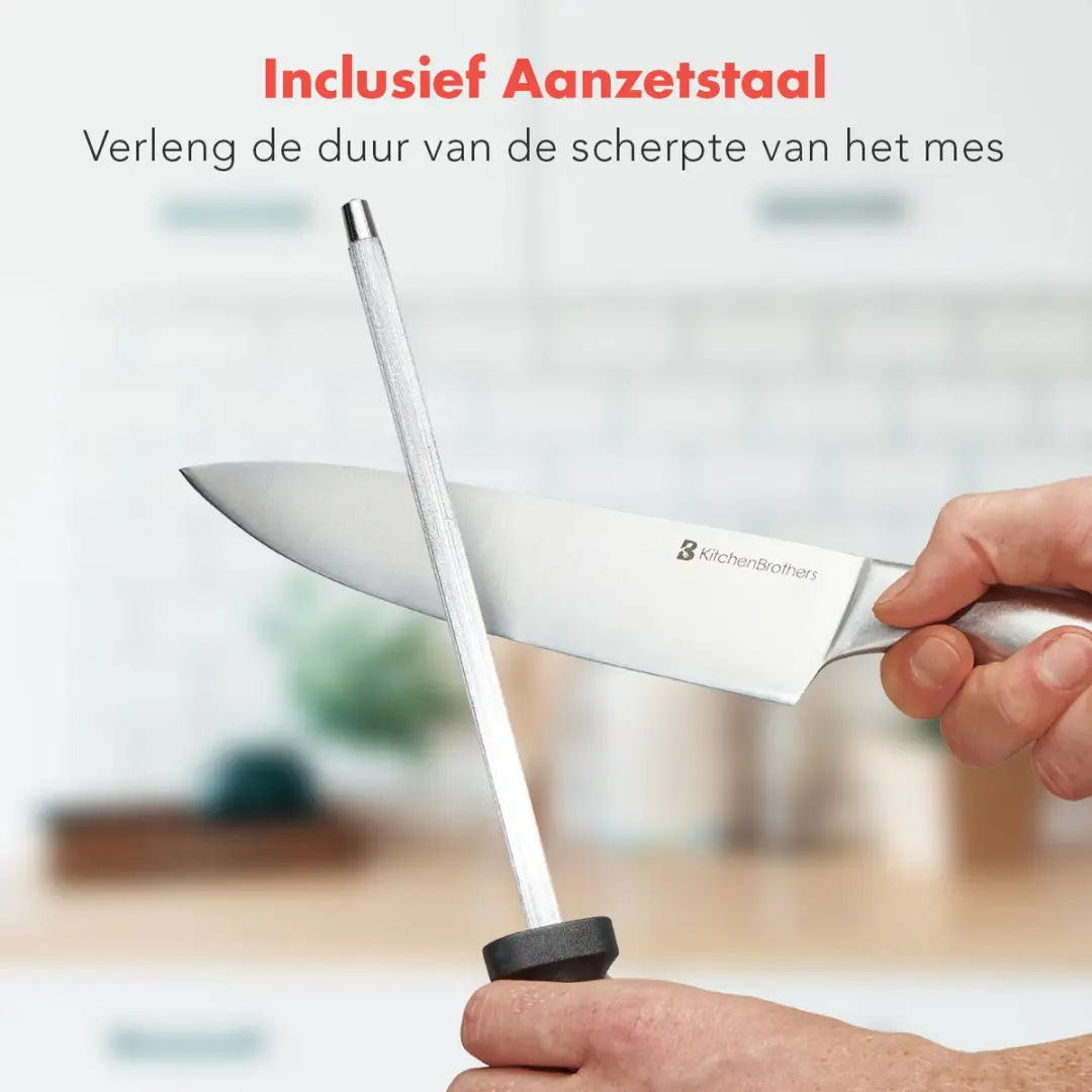 KitchenBrothers KB764 Messenset 16-delig - Acacia