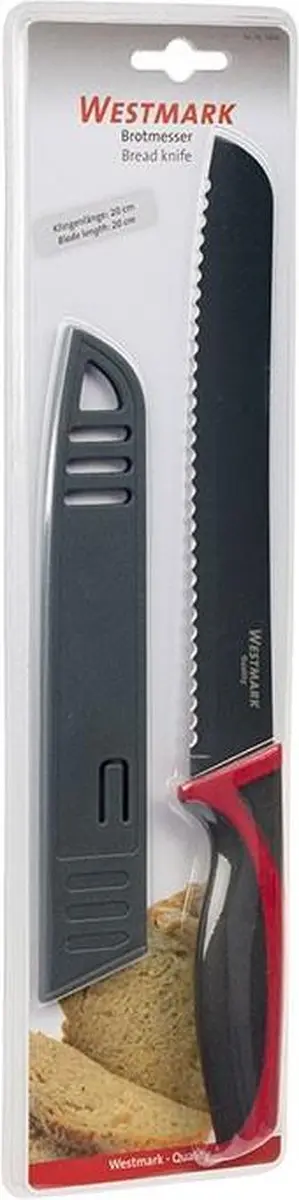 Westmark Broodmes 20cm - Rood - Met Beschermhoes