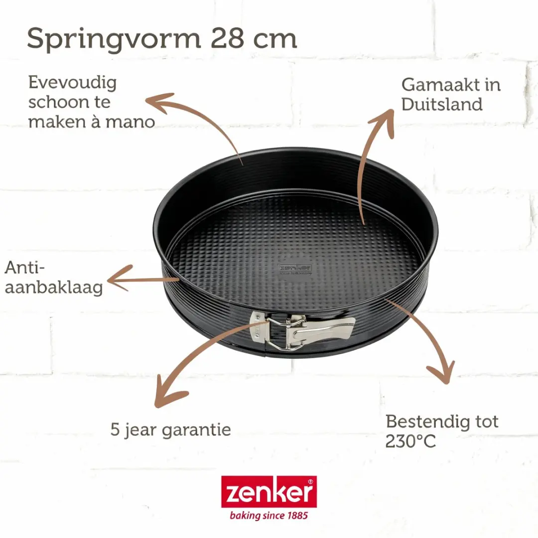 Zenker Set van 2 Springvormen 28cm - Zwart