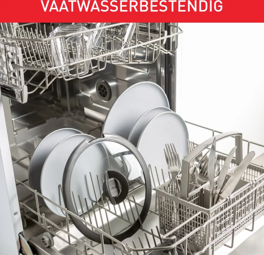 Tefal Ingenio Glazen Deksel 24cm - Zwart
