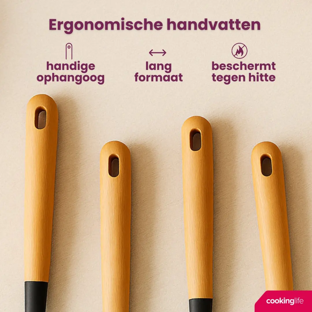 Cookinglife Keukengerei Set 5-delig - Zwart