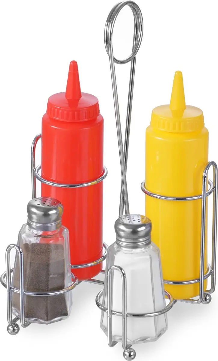 HENDI Menage 460238 - Verchroomd ijzer - 4 Stuks