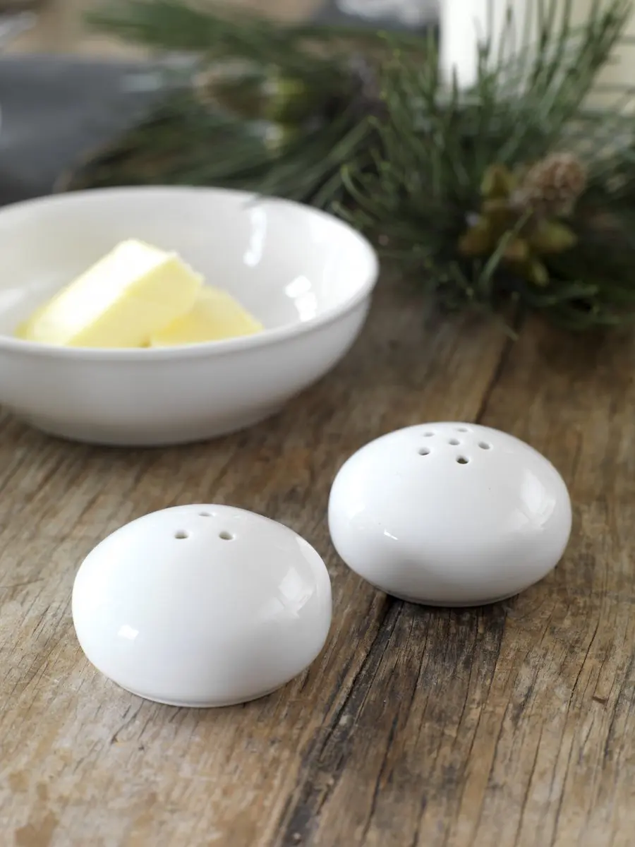 KitchenCraft Peper- en Zoutstel Mikasa - Porselein Wit