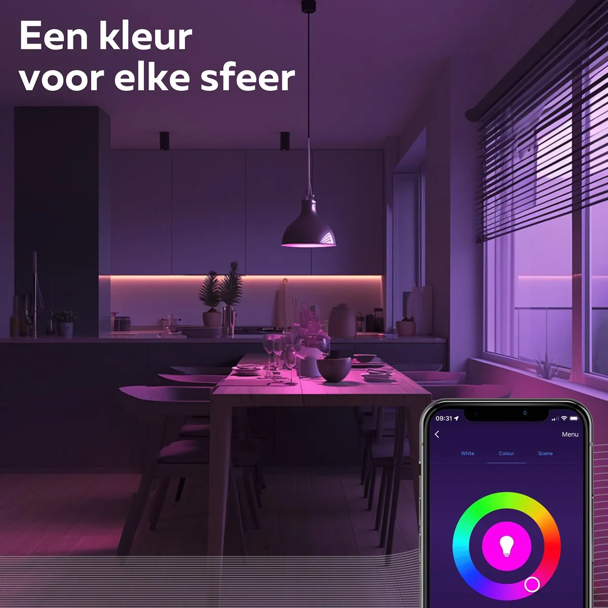 Calex Slimme LED Lamp E14 RGBW 9.4W - Mat - 4 Stuks