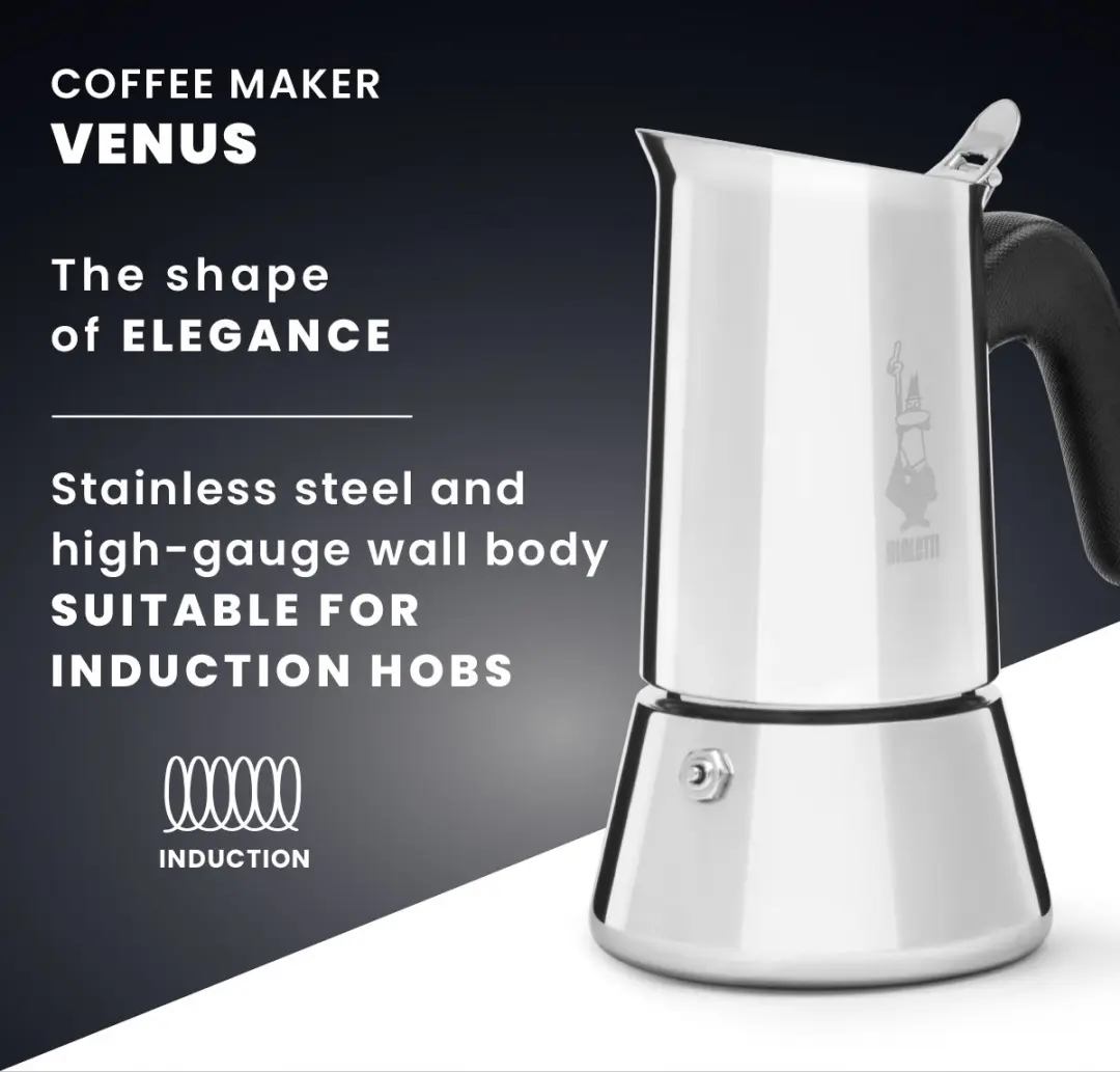 Bialetti Venus Percolator 10 Kops - 460ml - Zilver