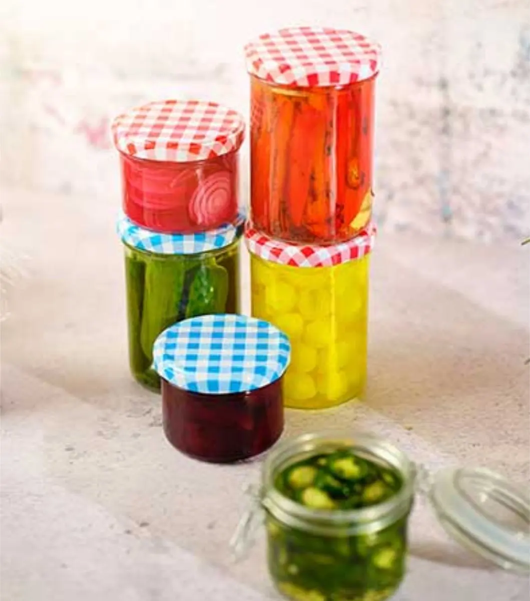 Cosy&Trendy Weckpotten 230ml - 6 Stuks - Rood/Blauw