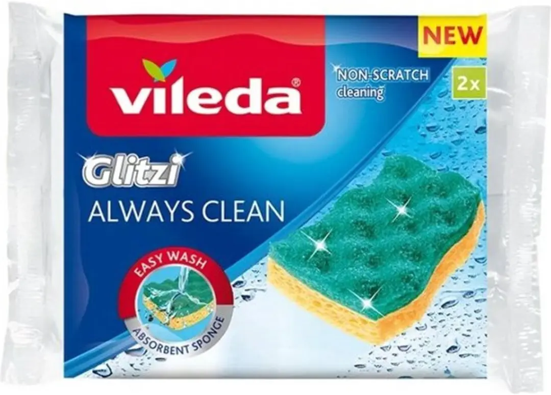 Vileda Glitzi Always Clean Schuursponzen 2 Stuks - Groen - afbeelding 6 van 6