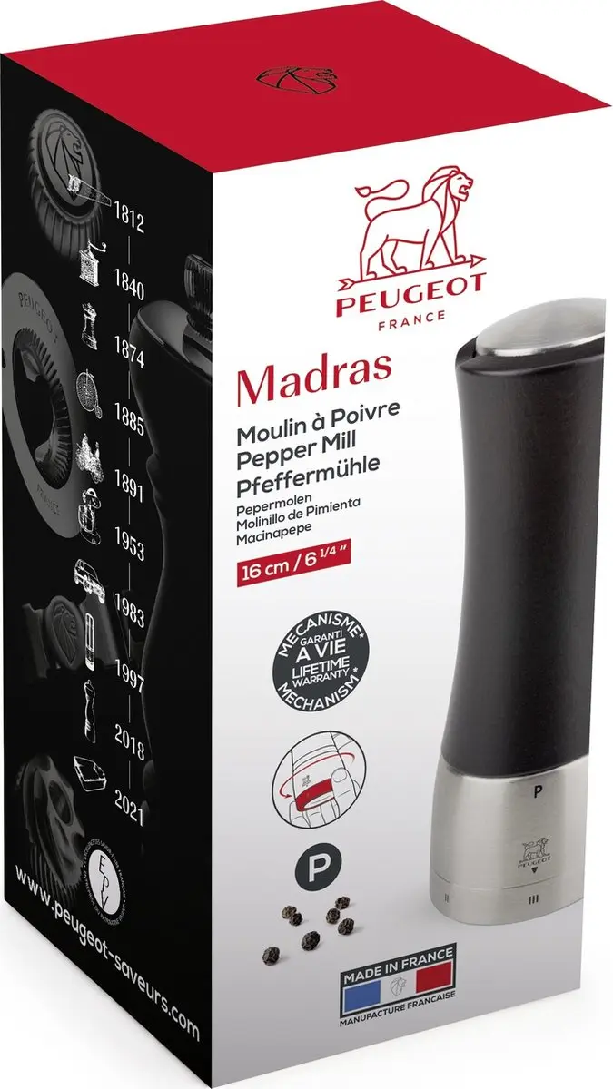 Peugeot Madras Pepermolen 16cm - Chocolade - afbeelding 3 van 3