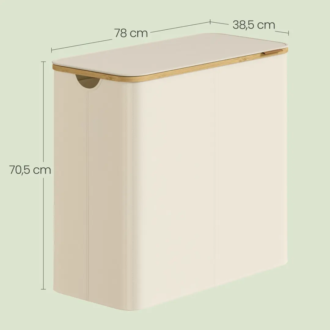 Songmics Wasmand LCB514WD01 - 200L - 4 Vakken - Opvouwbaar