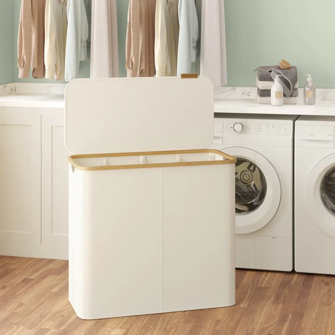 Songmics Wasmand LCB514WD01 - 200L - 4 Vakken - Opvouwbaar