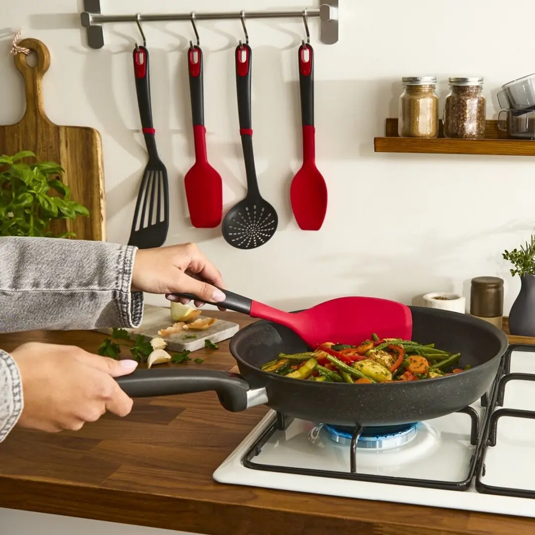 Tefal Ingenio Plus Flexibele Spatel - Rood & Zwart